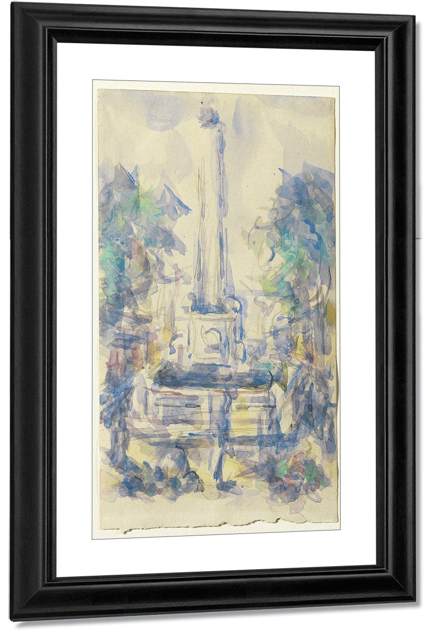 Fountain, Place De La Mairie In Aix En Provence By Paul Cezanne Fine Art Print
