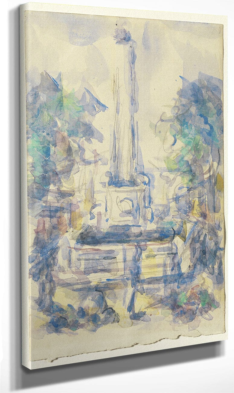 Fountain, Place De La Mairie In Aix En Provence By Paul Cezanne Fine Art Print