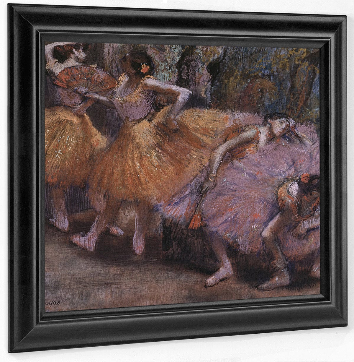 Four Ballerinas Resting By Edgar Degas Fine Art Print