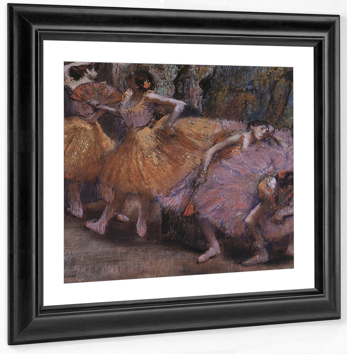 Four Ballerinas Resting By Edgar Degas Fine Art Print