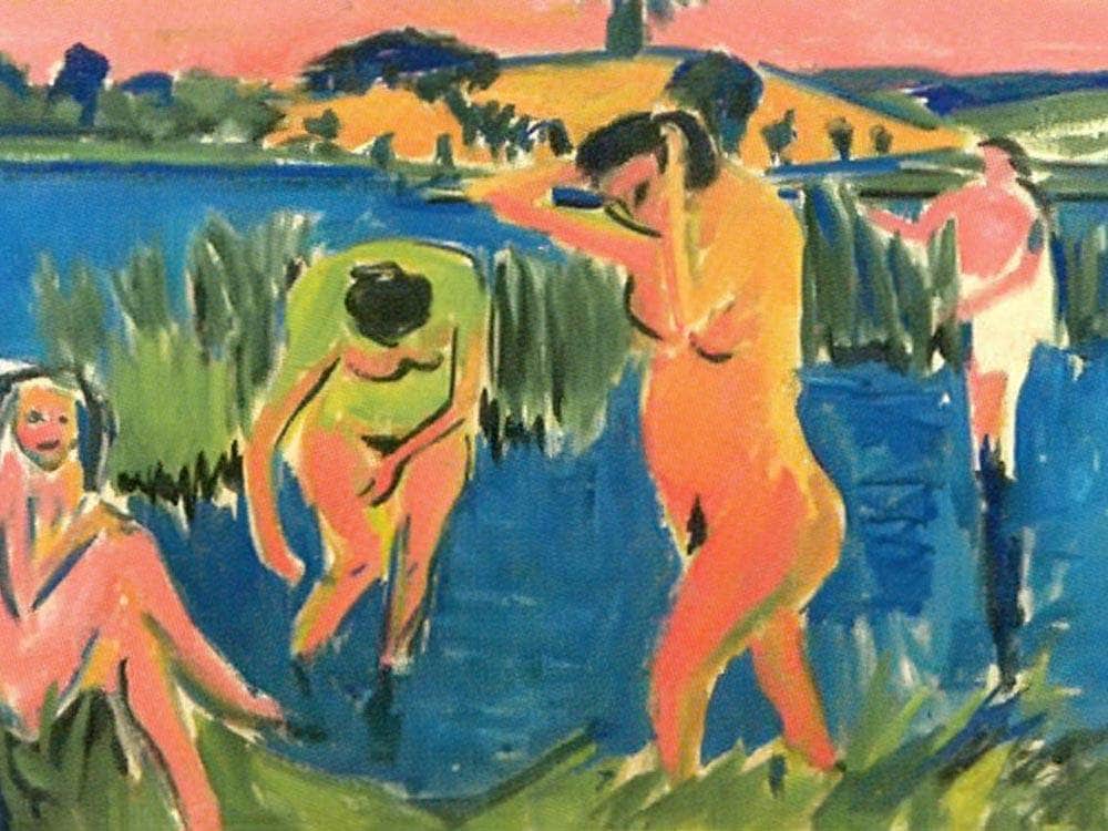 Four Bathers By Ernst Ludwig Kirchner Fine Art Print