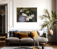 Four Ducks At The Pond By Alexander Koester Fine Art Print