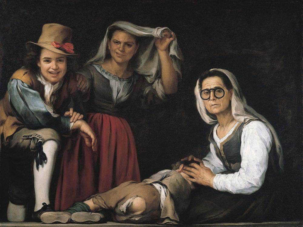 Four Figures On A Step By Bartolome Esteban Murillo Fine Art Print