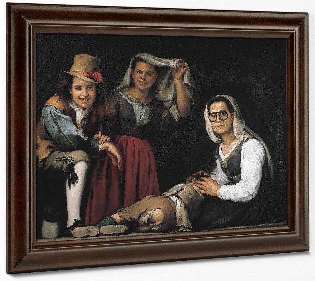 Four Figures On A Step By Bartolome Esteban Murillo Fine Art Print