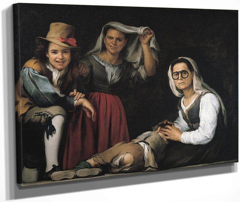 Four Figures On A Step By Bartolome Esteban Murillo Fine Art Print