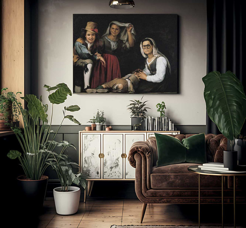 Four Figures On A Step By Bartolome Esteban Murillo Fine Art Print