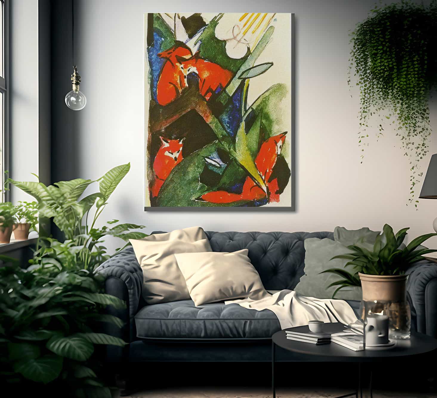 Four Foxes By Franz Marc Fine Art Print
