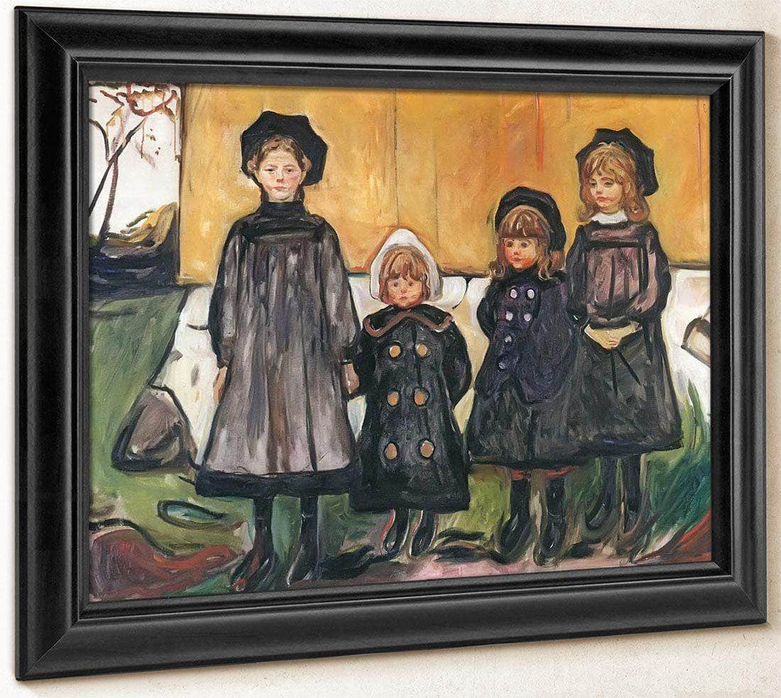 Four Girls At Asgardstrand 1902 By Edvard Munch Fine Art Print