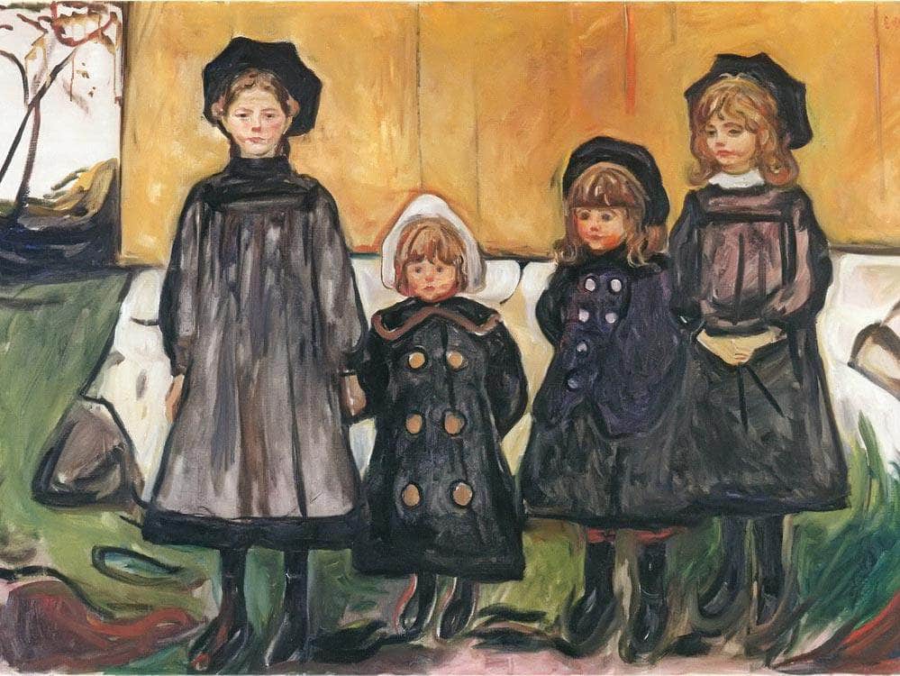 Four Girls At Asgardstrand 1902 By Edvard Munch Fine Art Print