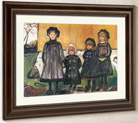 Four Girls At Asgardstrand 1902 By Edvard Munch Fine Art Print