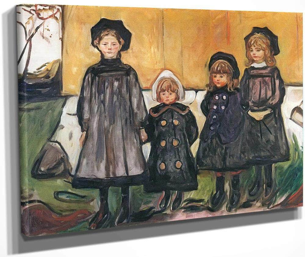 Four Girls At Asgardstrand 1902 By Edvard Munch Fine Art Print