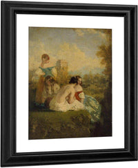 Four Girls By A Stream By William Etty Fine Art Print