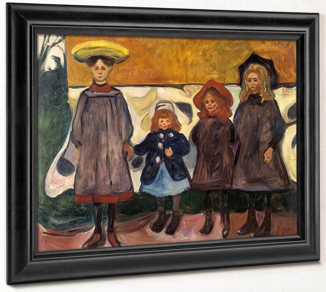 Four Girls In Asgardstrand 1903 87X111Cm Munch Museum M0488 3000X By Edvard Munch Fine Art Print