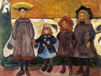 Four Girls In Asgardstrand 1903 87X111Cm Munch Museum M0488 3000X By Edvard Munch Fine Art Print