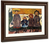 Four Girls In Asgardstrand 1903 87X111Cm Munch Museum M0488 3000X By Edvard Munch Fine Art Print