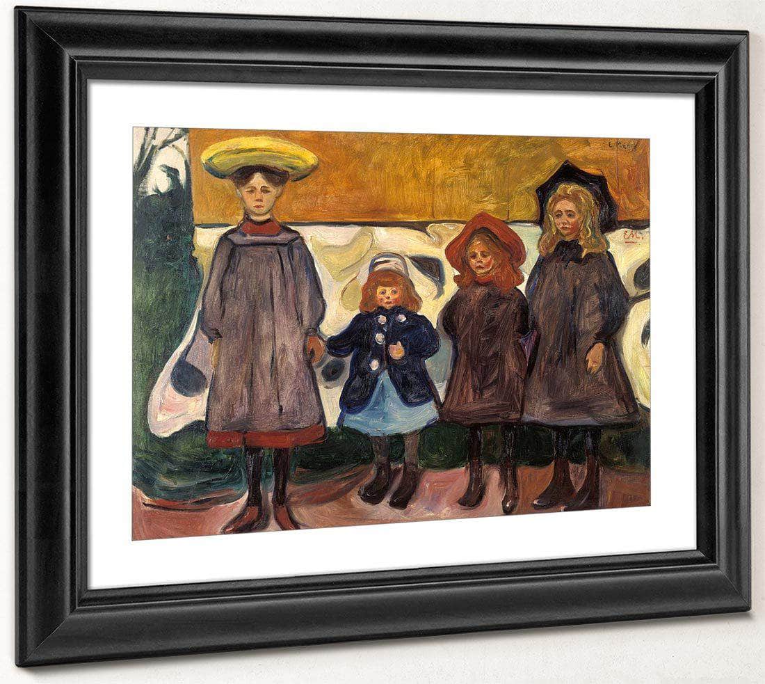 Four Girls In Asgardstrand 1903 87X111Cm Munch Museum M0488 3000X By Edvard Munch Fine Art Print