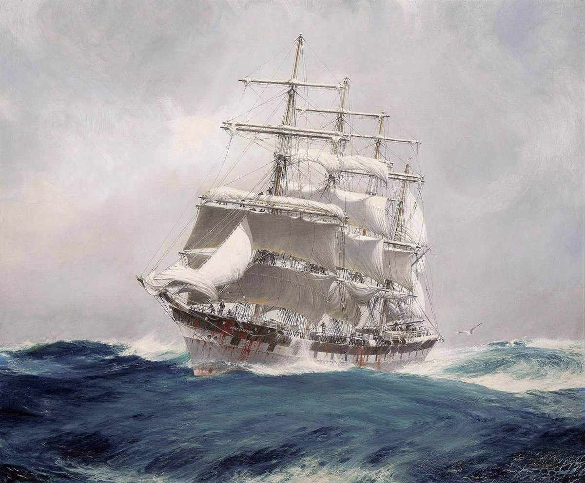 Four Masted Wool Clipper Port Jackson Painting Jack Spurling Canvas Art Fine Art Print