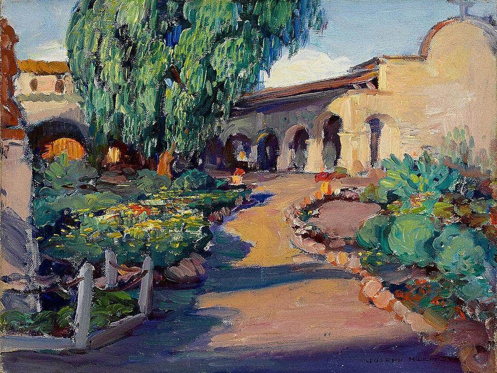 Four O'clock (San Juan Capistrano Courtyard) By Joseph Kleitsch Fine Art Print