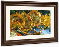 Four Sunflowers Gone To Seed By Vincent Van Gogh Fine Art Print
