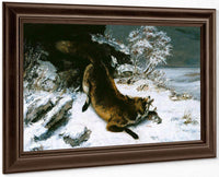 Fox In The Snow By Gusave Courbet Fine Art Print
