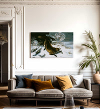 Fox In The Snow By Gusave Courbet Fine Art Print