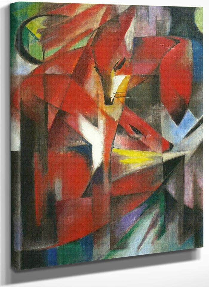 Foxes By Franz Marc Fine Art Print