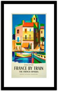 France By Train  Vintage Poster Fine Art Print