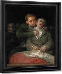 Francisco De Goya Self Portrait With Dr Arrieta 1820 By Francisco De Goya Fine Art Print