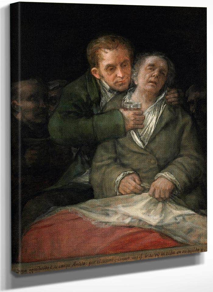 Francisco De Goya Self Portrait With Dr Arrieta 1820 By Francisco De Goya Fine Art Print