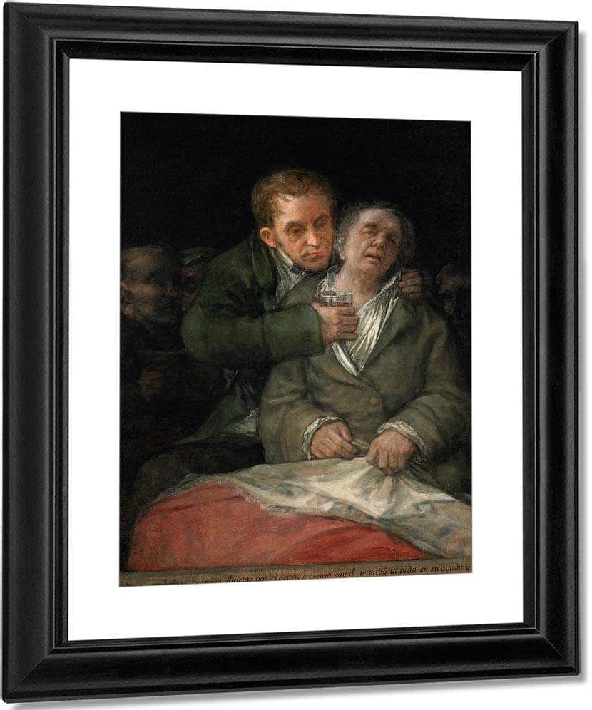 Francisco De Goya Self Portrait With Dr Arrieta 1820 By Francisco De Goya Fine Art Print