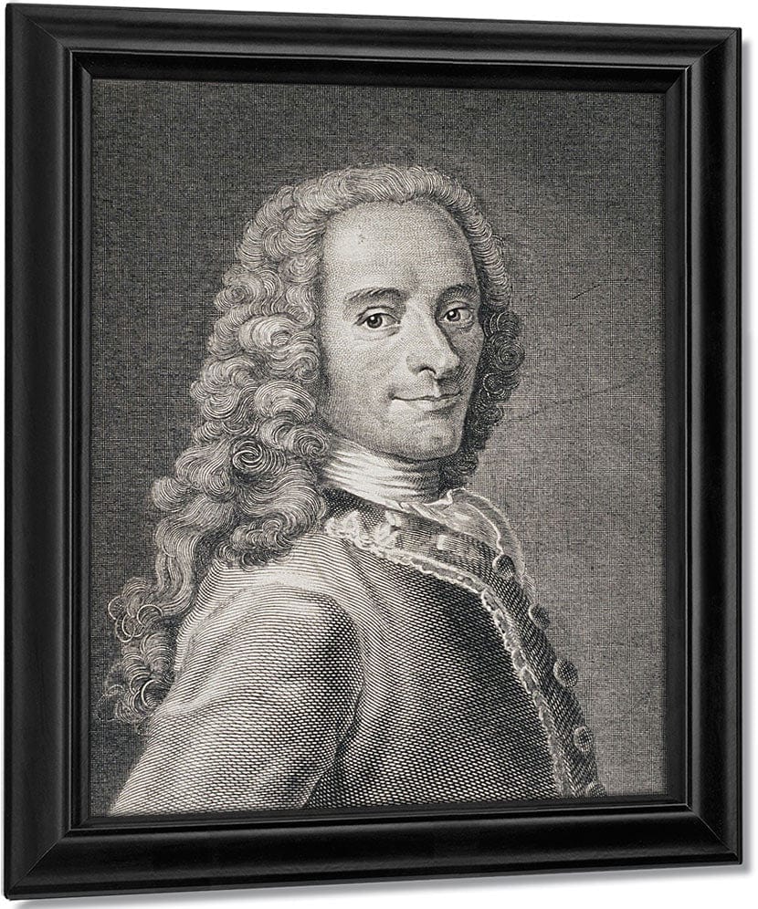 Francois Marie Arouet De Voltaire (1694 1778) By Maurice Quentin De La Tour Fine Art Print