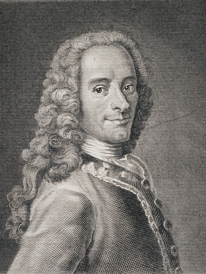 Francois Marie Arouet De Voltaire (1694 1778) By Maurice Quentin De La Tour Fine Art Print