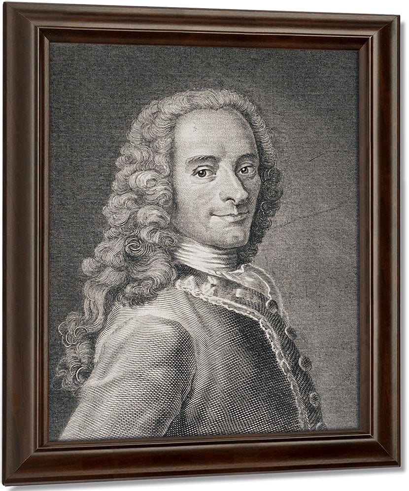 Francois Marie Arouet De Voltaire (1694 1778) By Maurice Quentin De La Tour Fine Art Print