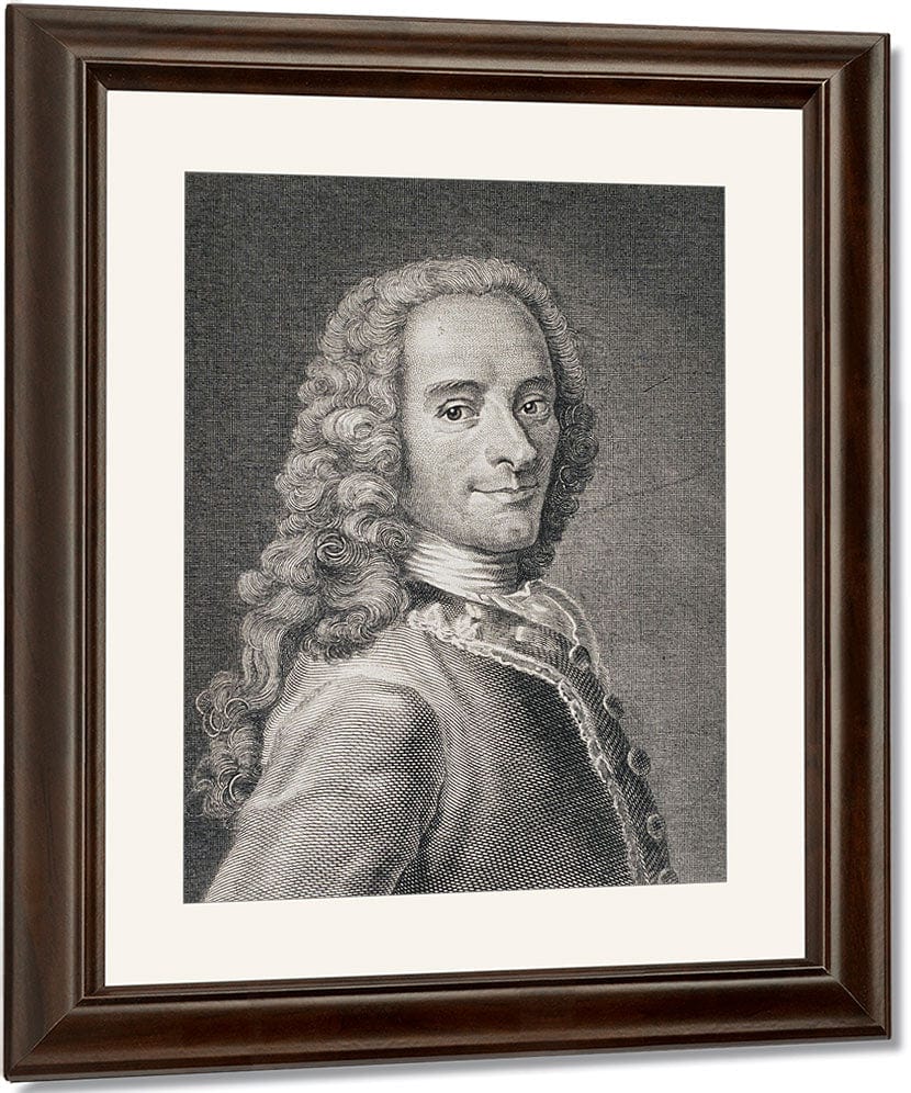 Francois Marie Arouet De Voltaire (1694 1778) By Maurice Quentin De La Tour Fine Art Print