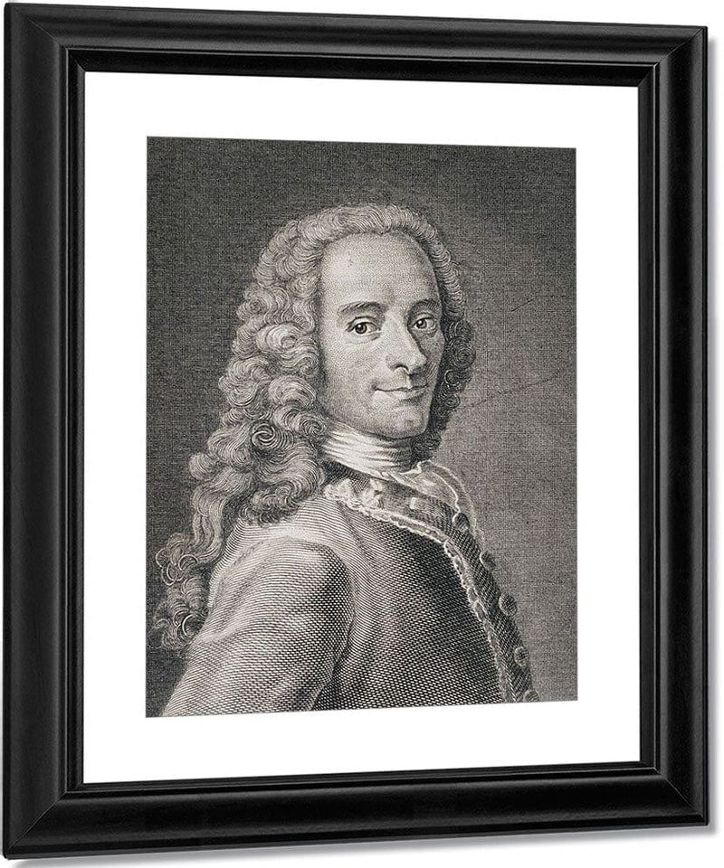 Francois Marie Arouet De Voltaire (1694 1778) By Maurice Quentin De La Tour Fine Art Print