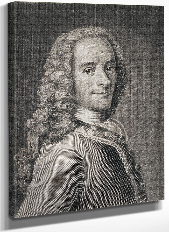 Francois Marie Arouet De Voltaire (1694 1778) By Maurice Quentin De La Tour Fine Art Print