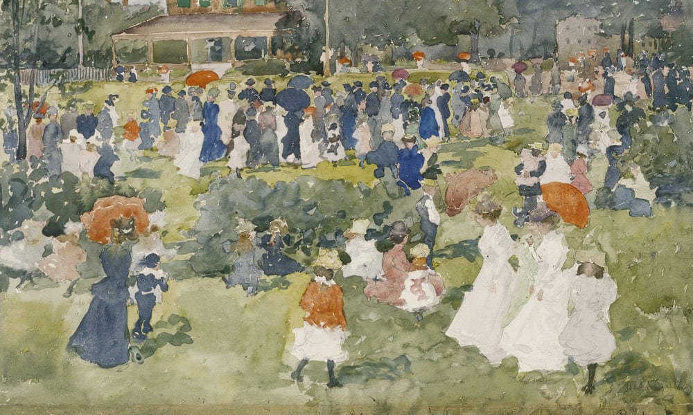 Franklin Park, Boston  2 By Maurice Brazil Prendergast Fine Art Print