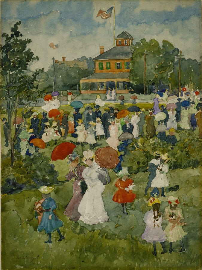 Franklin Park, Boston By Maurice Brazil Prendergast Fine Art Print