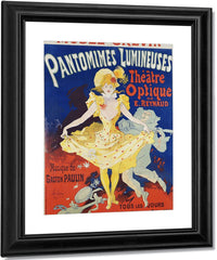 French Poster For Early Motion Picture Pantommes Lumineuses By Jules Cheret Fine Art Print
