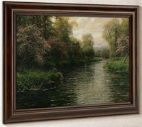 French River Landscape By Louis Aston Knight Fine Art Print