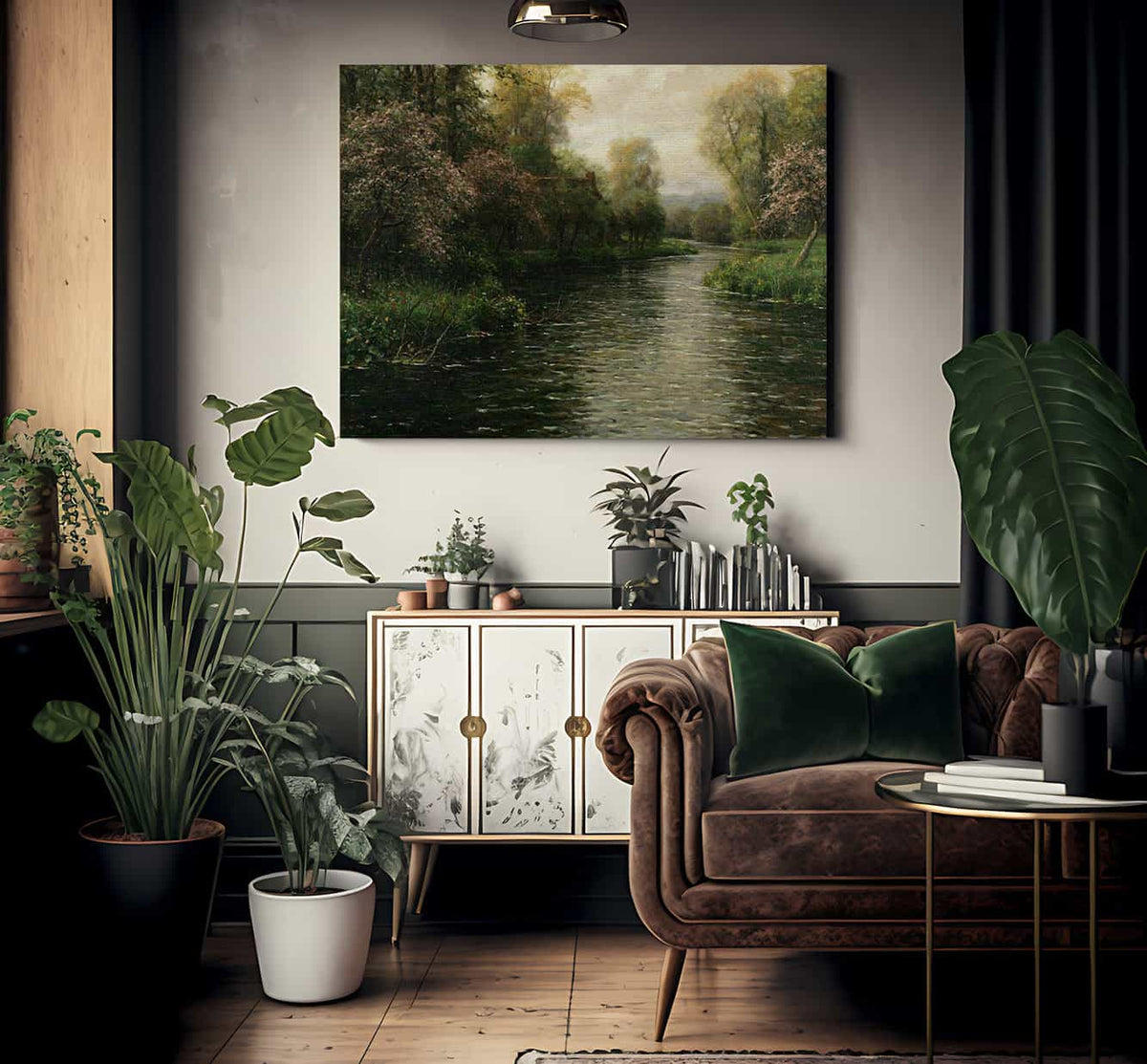 French River Landscape By Louis Aston Knight Fine Art Print