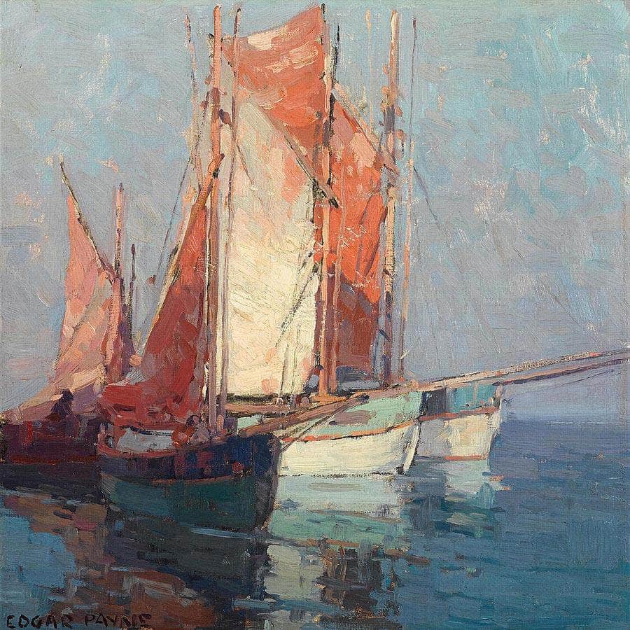French Sailboats By Edgar Payne Fine Art Print