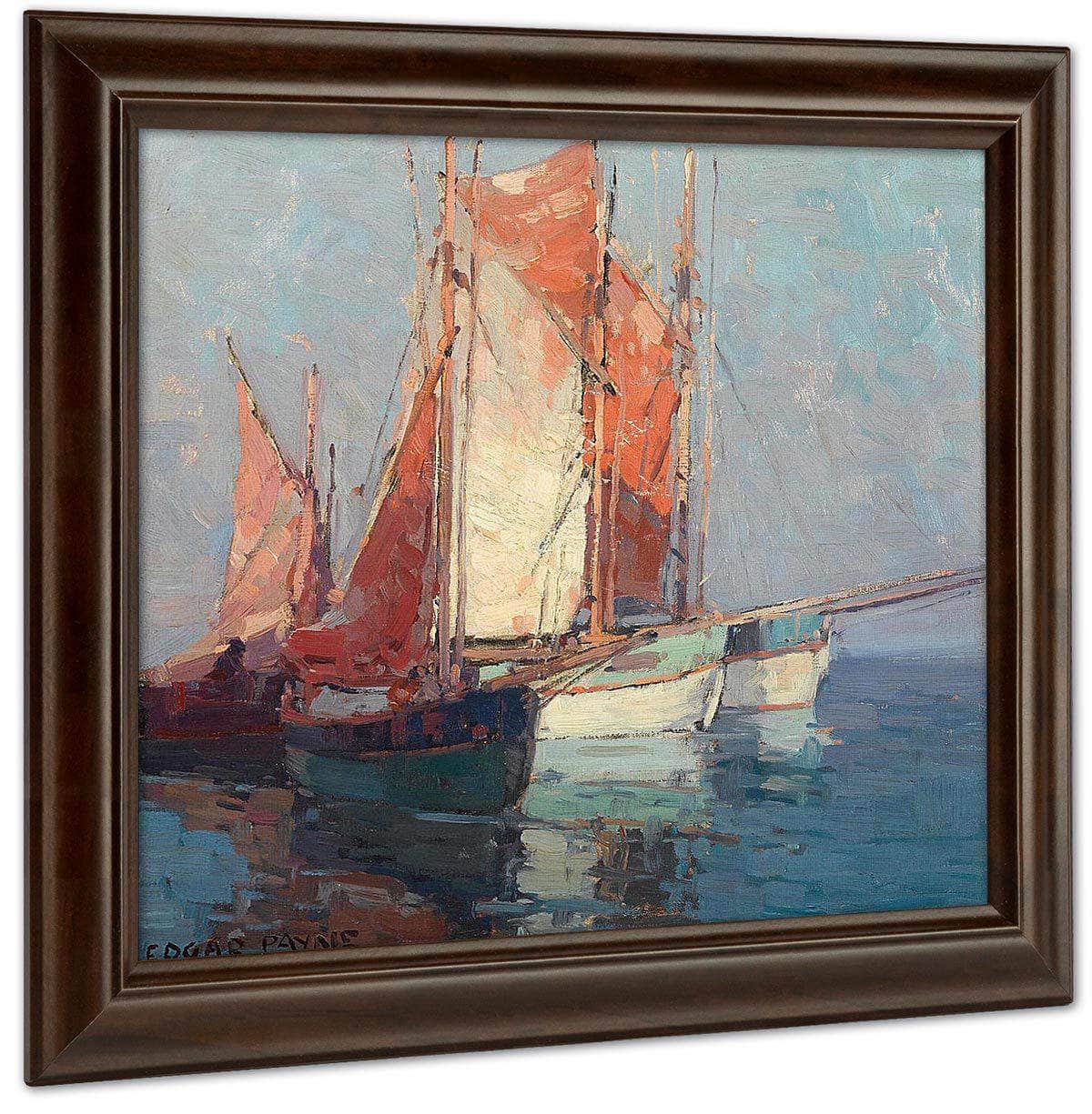 French Sailboats By Edgar Payne Fine Art Print