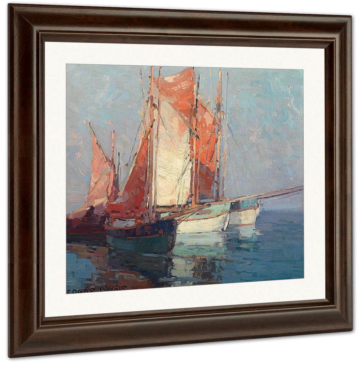 French Sailboats By Edgar Payne Fine Art Print