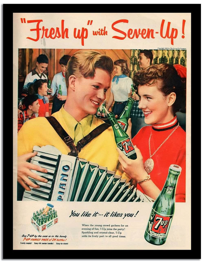Fresh Up Whit Seven Up  Vintage Poster Fine Art Print
