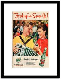Fresh Up Whit Seven Up  Vintage Poster Fine Art Print