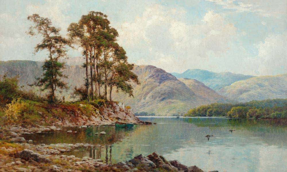 Friars Crag Derwentwater By Alfred De Breanski Fine Art Print
