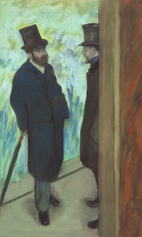 Friends At The Theatre, Ludovic Halevy (1834 1908) And Albert Cave (1832 1910) By Edgar Degas Fine Art Print