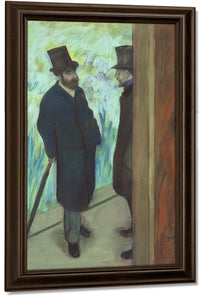 Friends At The Theatre, Ludovic Halevy (1834 1908) And Albert Cave (1832 1910) By Edgar Degas Fine Art Print