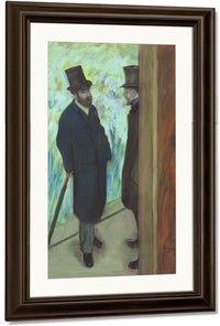 Friends At The Theatre, Ludovic Halevy (1834 1908) And Albert Cave (1832 1910) By Edgar Degas Fine Art Print